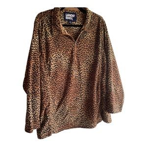 Fleece 🐆 Pullover Top 1/4 Zip Lands’ End 3XL Like New